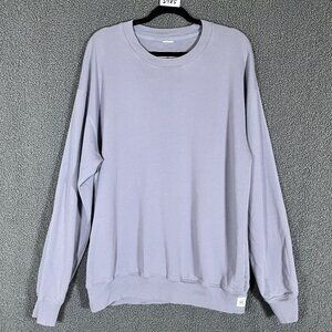 Reigning Champ Pima Cotton Crewneck Sweatshirt - Men's Size L - Purple